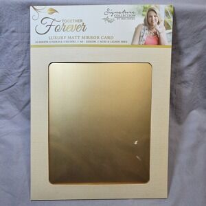 CRAFTERS COMPANION LUXURY MIRROR CARD SARA DAVIES SIGNATURE COLLECT. GOLD SILVER